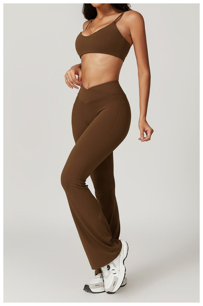 Arabella Bra Top & Flared Set Brown