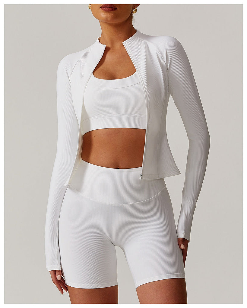 Casey Longsleeve Zip Top & Shorts Set
