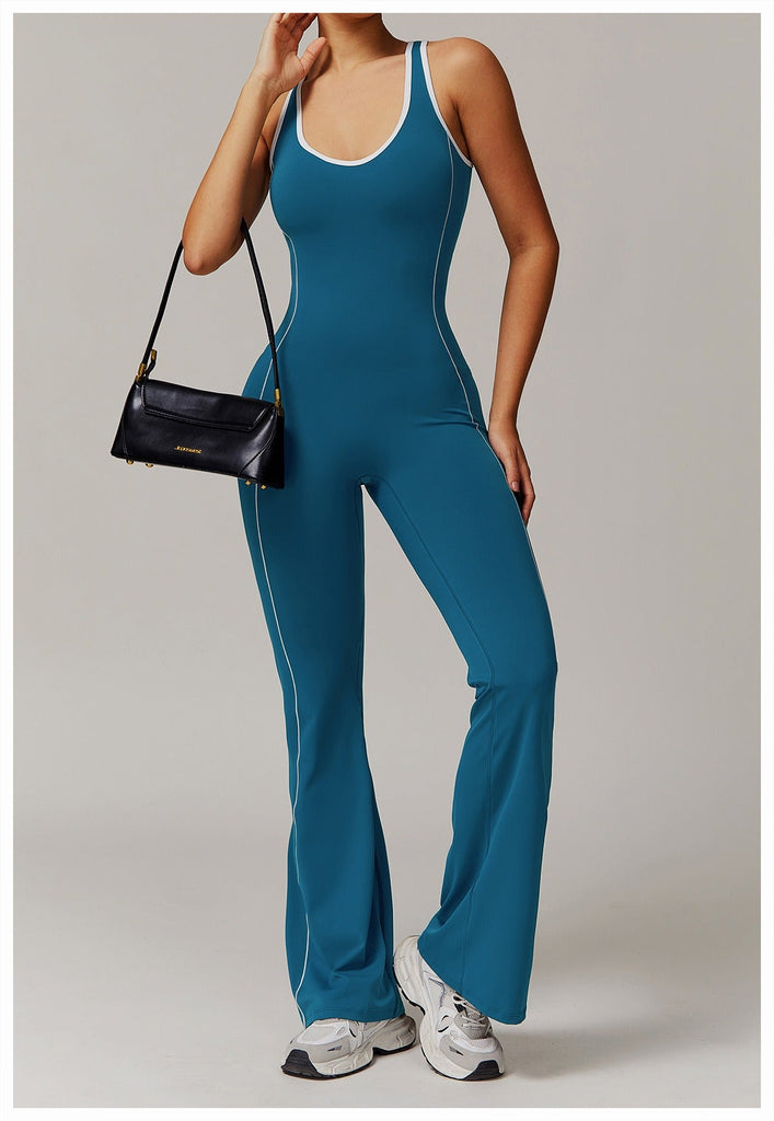Martha Contrast Flared Jumpsuit