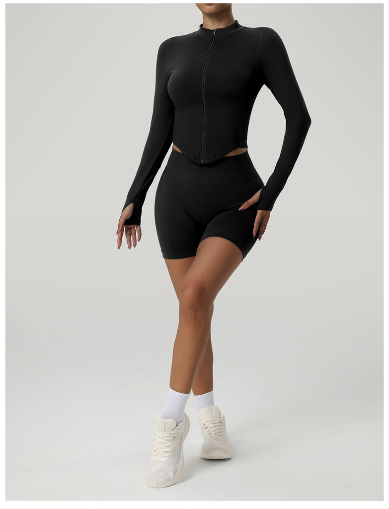 Blake Longsleeve Zip Top & Shorts Set