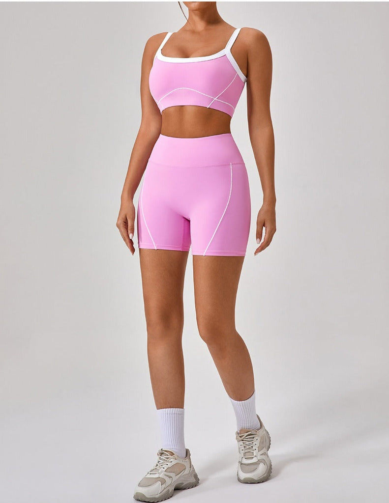 Celeste Panel Crop Top & Shorts Set