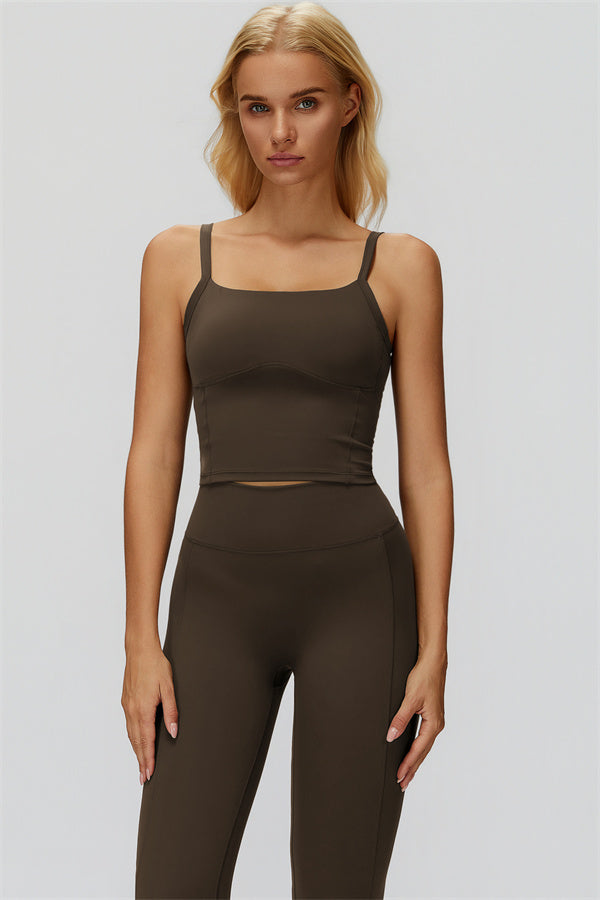 The Fyra Crop Tank Leggings 2-Piece Set Bistre