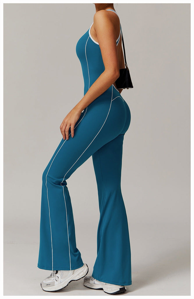 Martha Contrast Flared Jumpsuit