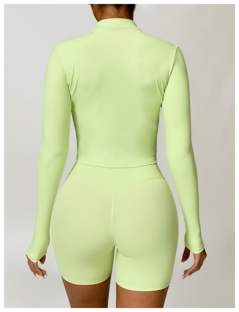 Supreme Zip Longsleeve Top & Shorts Set