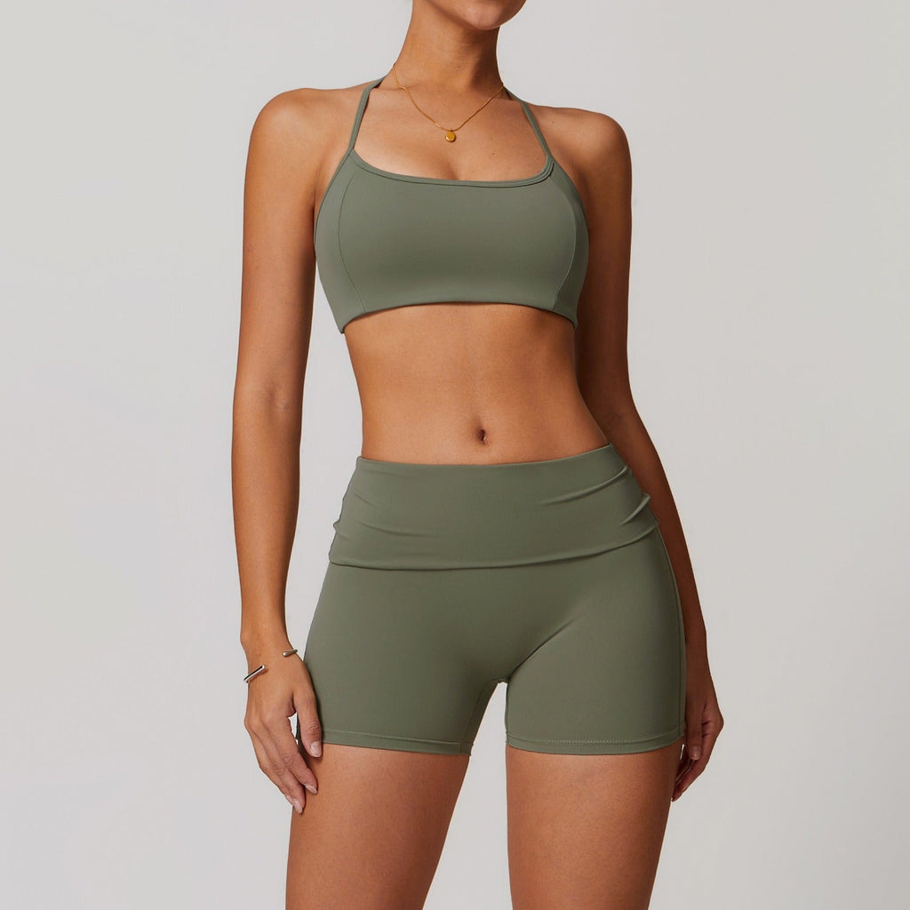 Ayla Bra Top & Shorts Set Hunter green