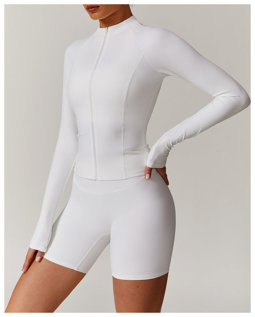 Casey Longsleeve Zip Top & Shorts Set