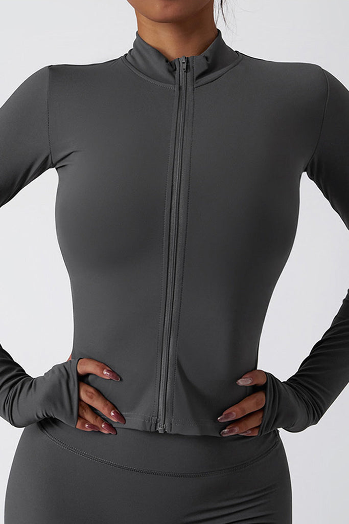 The Nova Longsleeve Zip Jacket Shuttle Grey
