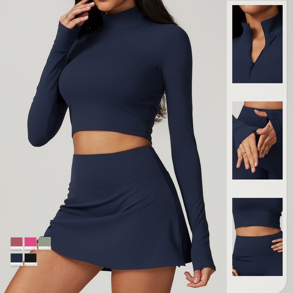 Mira Zip Longsleeve Top