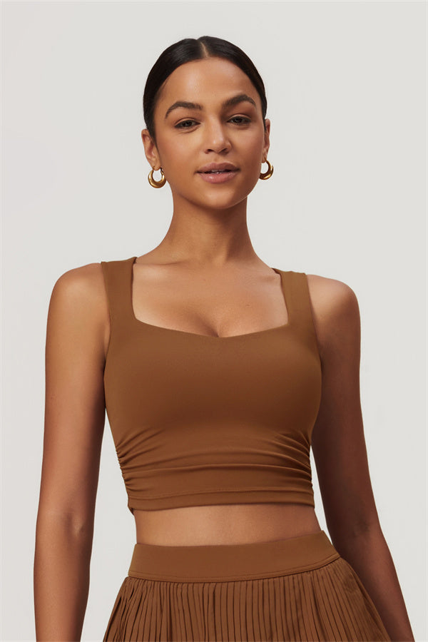 The Balance Crop Top Moccasin