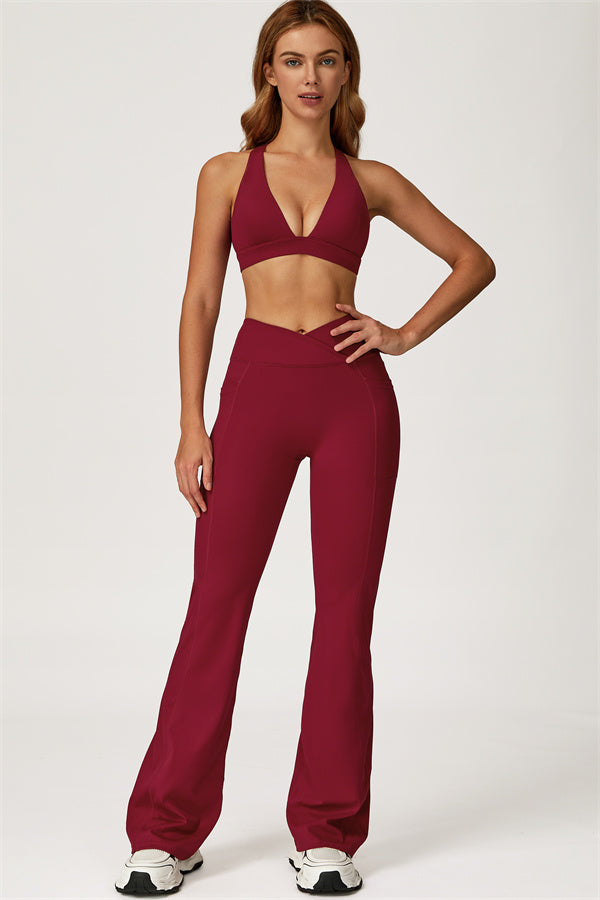 The Glacier Sports Bra Flared Leggings 2-Piece Set