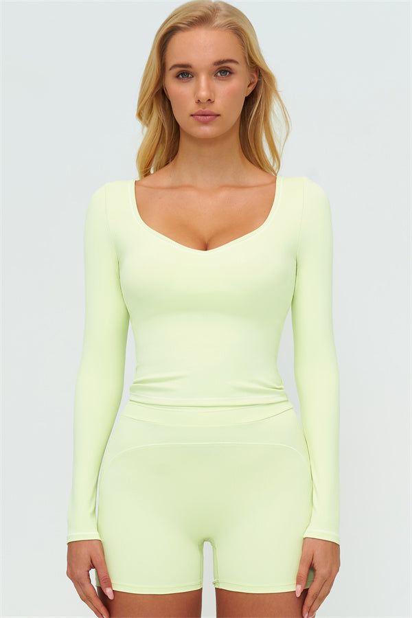 The Amara Long Sleeve T-shirt Shorts 2-Piece Set Caper