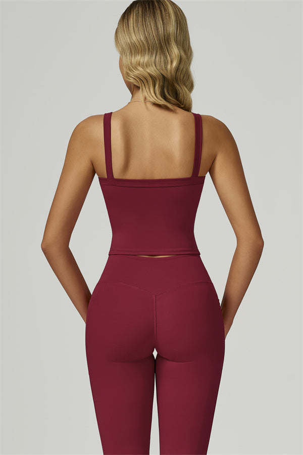 The Flourish Crop Tank Flared Leggings 2-Piece Set
