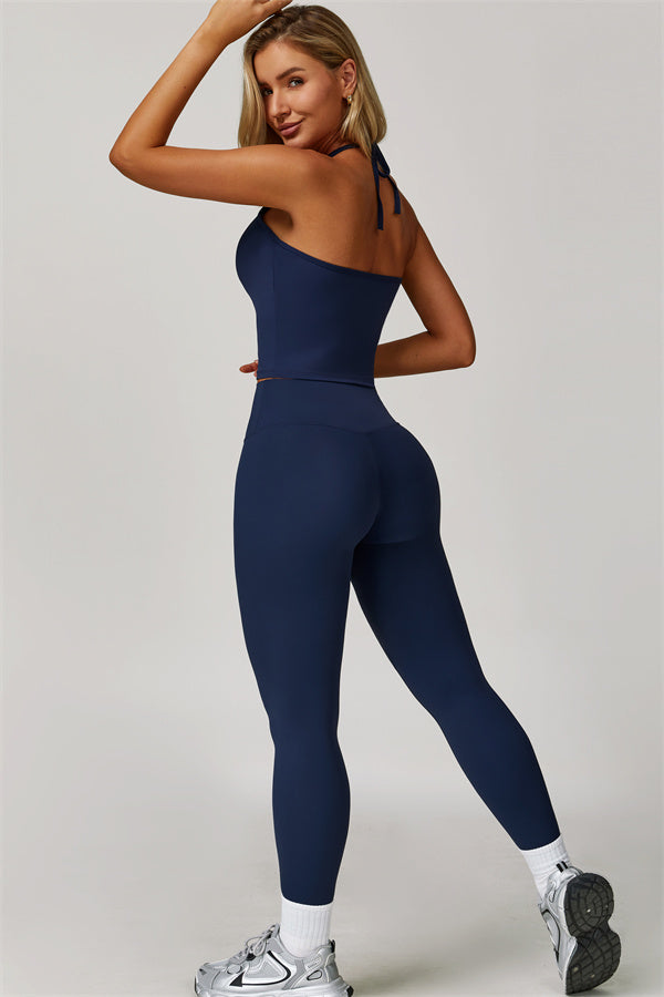 The Refresh Halter Crop Top Leggings 2-Piece Set