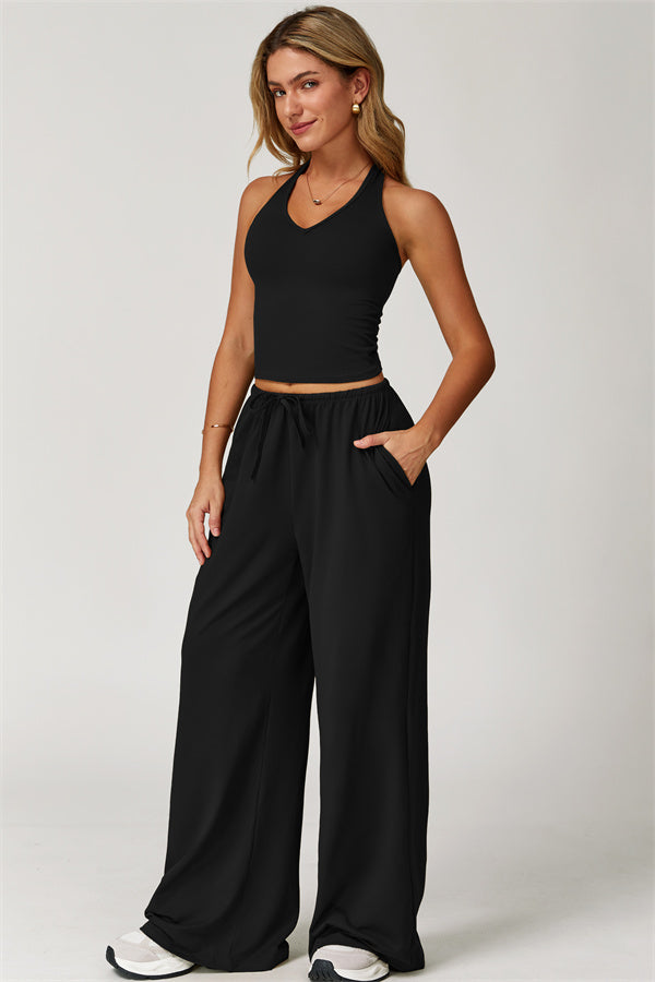 The Sprint Halter Tank Top Sweatpants 2-Piece Set