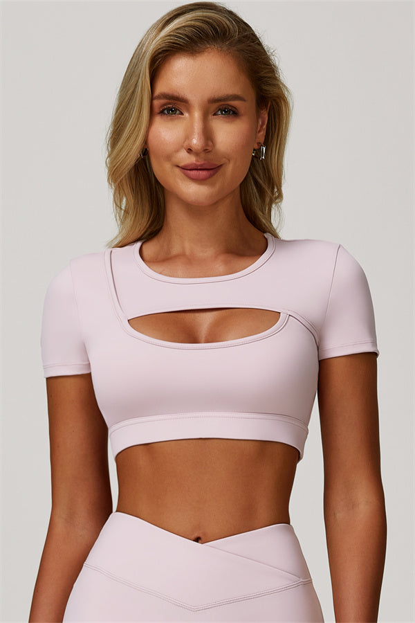 The Lavish Cut-out Crop Top Tennis Skirt 2-Piece Set