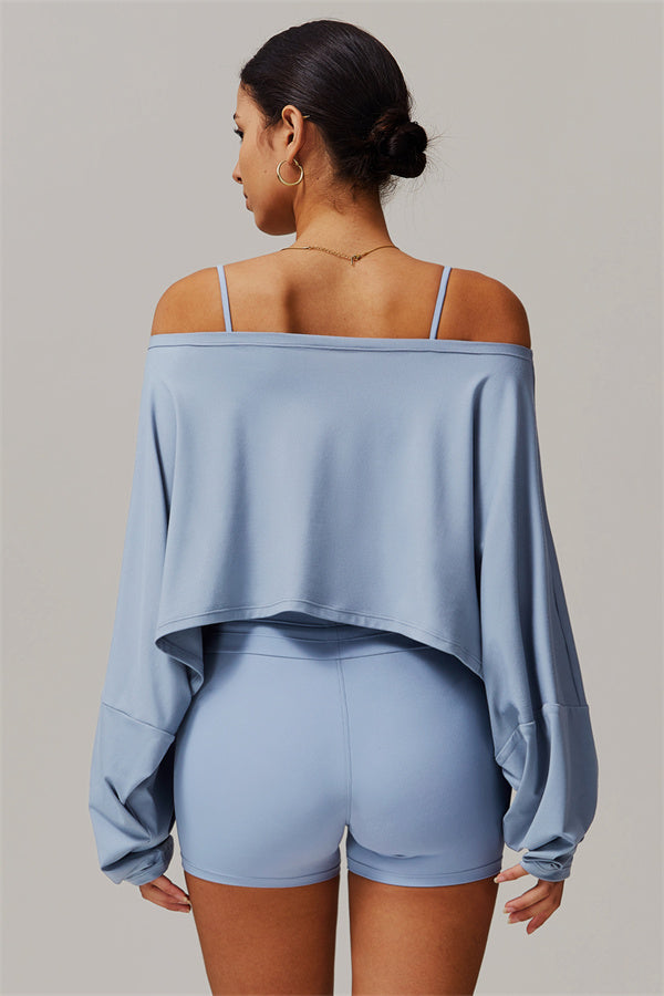 The Resonate Drift Cropped Pullover Shorts 2-Piece Set