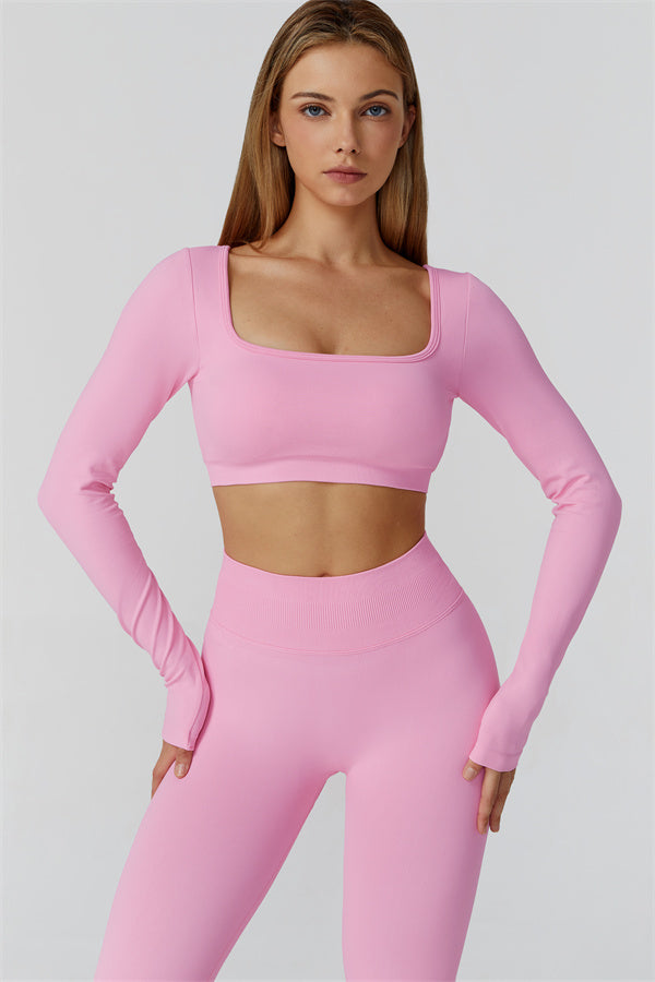 The Reign Long Sleeve Crop Top Leggings 2-Piece Set