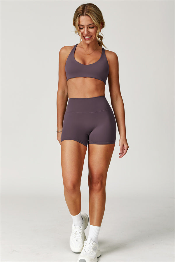 The Boost Crossback Sports Bra Isabella Shorts 2-Piece Set