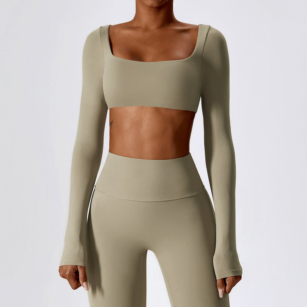 Daisy Longsleeve Top (Size Up) Stone