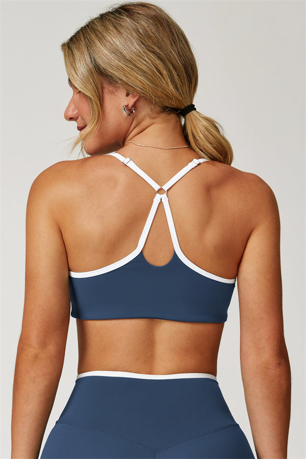 The Aiko Sports Bra Denim