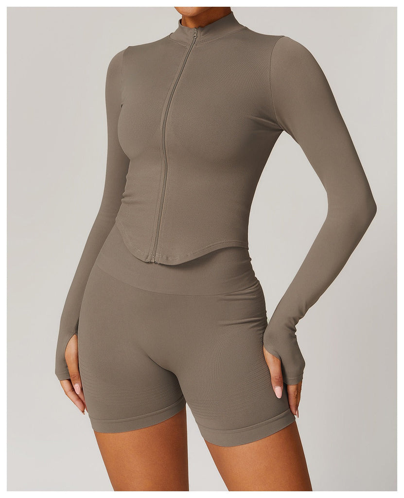 Blake Longsleeve Zip Top & Shorts Set