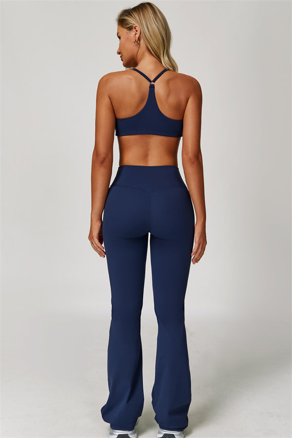 The Refresh Jacket Sports Bra Flared Leggings 3-Piece Set