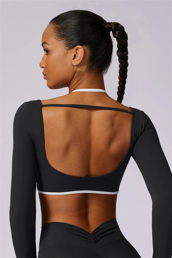 The Flex Fusion Crop Top Black