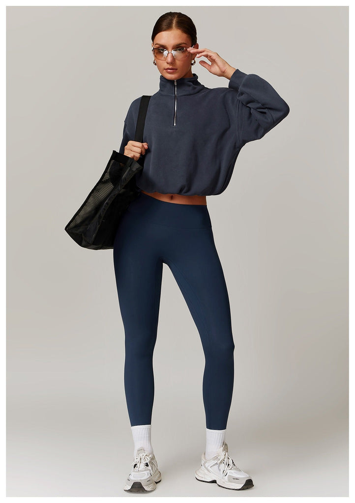 Rita Fleece Half-Zip Jacket Navy