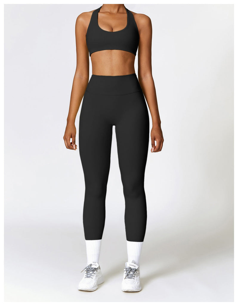 Supreme Halter Top & Leggings Set Black