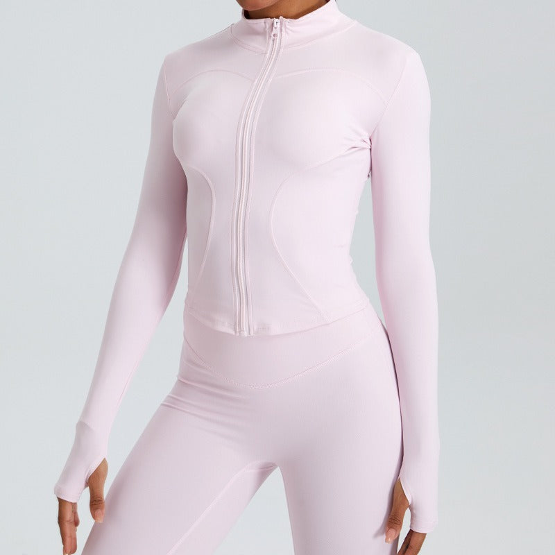 Malia Longsleeve Zip Top Bubblegum