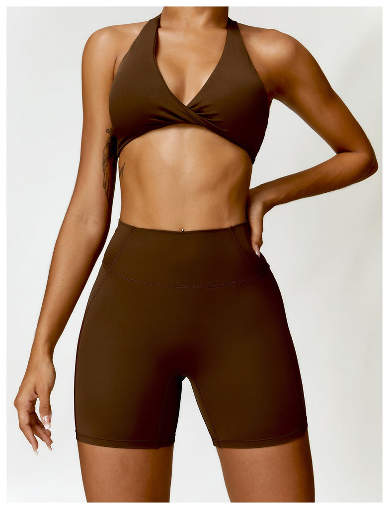 Supreme Twist Top & Shorts Set Brown