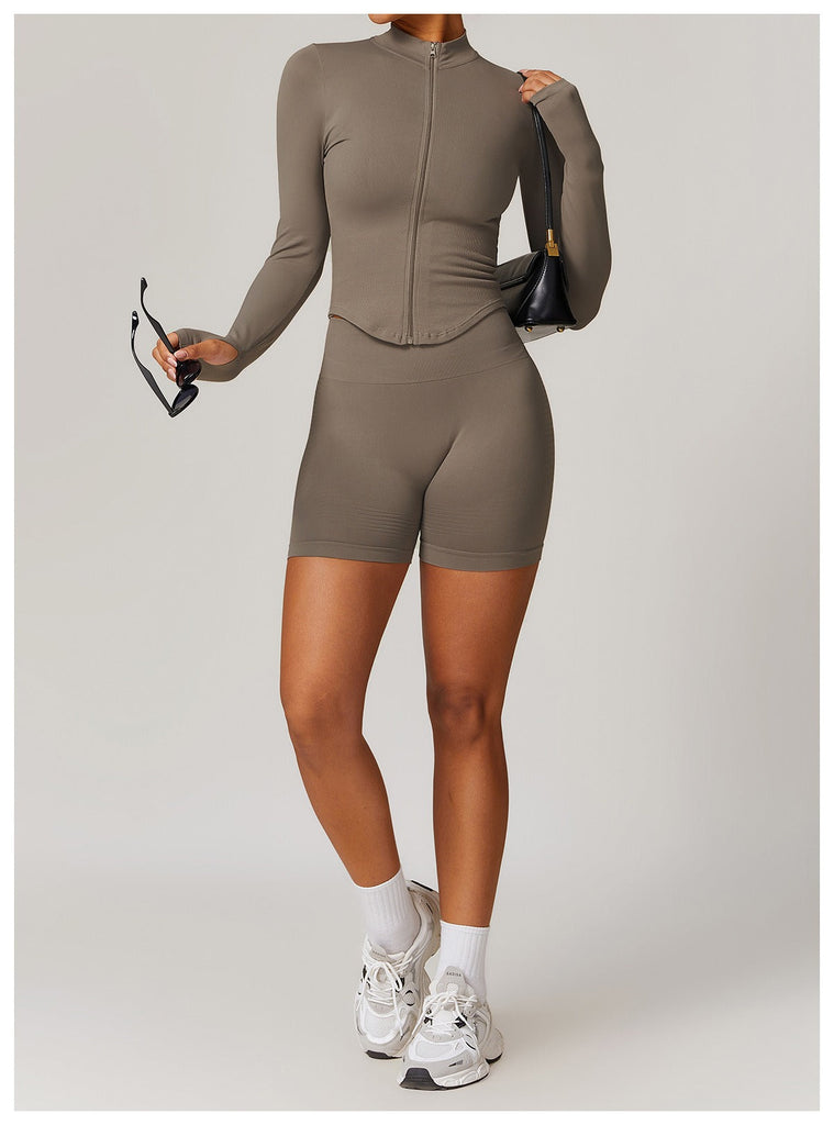 Blake Longsleeve Zip Top & Shorts Set