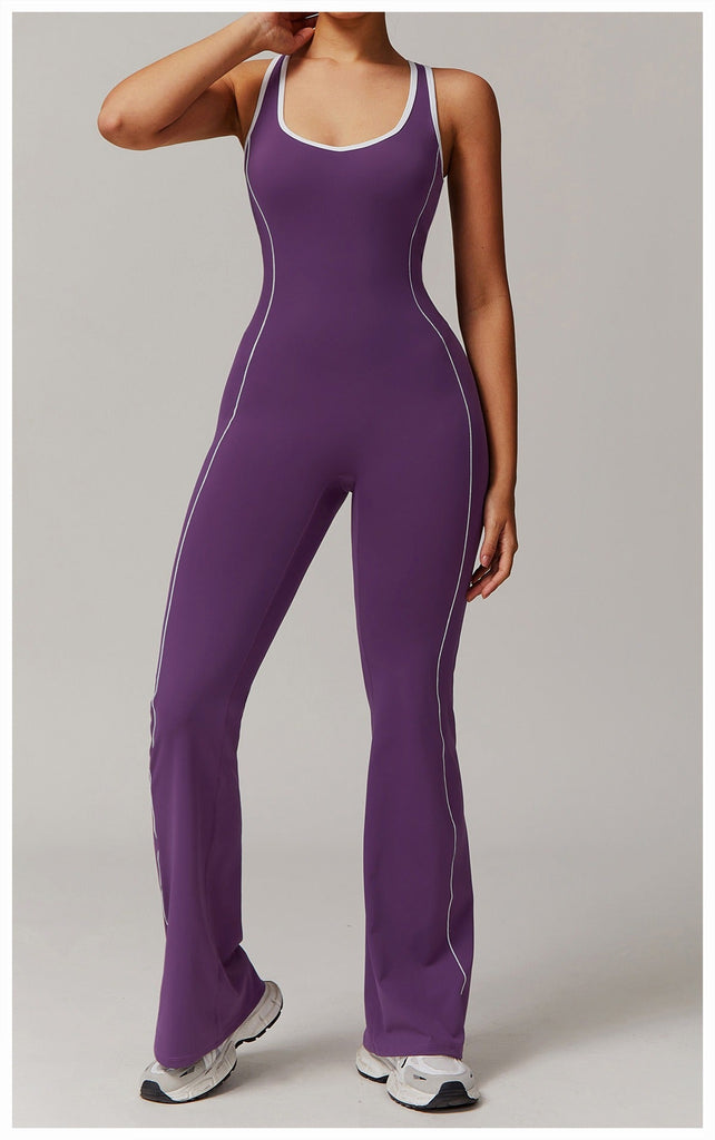 Martha Contrast Flared Jumpsuit