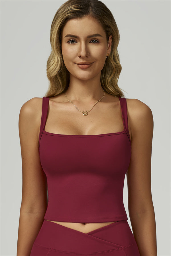The Flourish Crop Tank Burgundy
