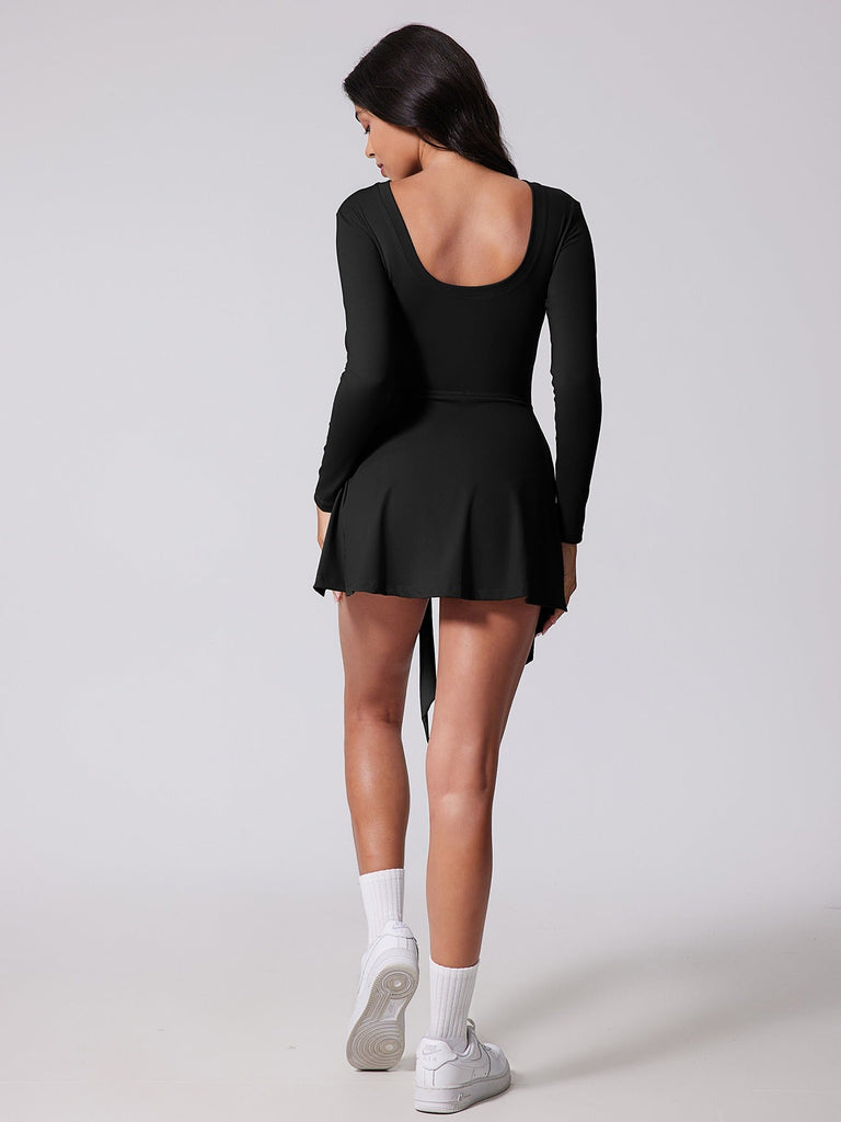 Elise Longsleeve Bow Skort Dress