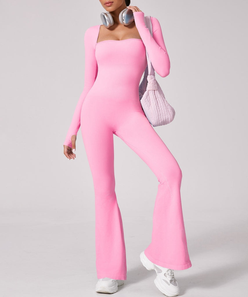 Brooks Longsleeve Flared Jumpsuit Pink