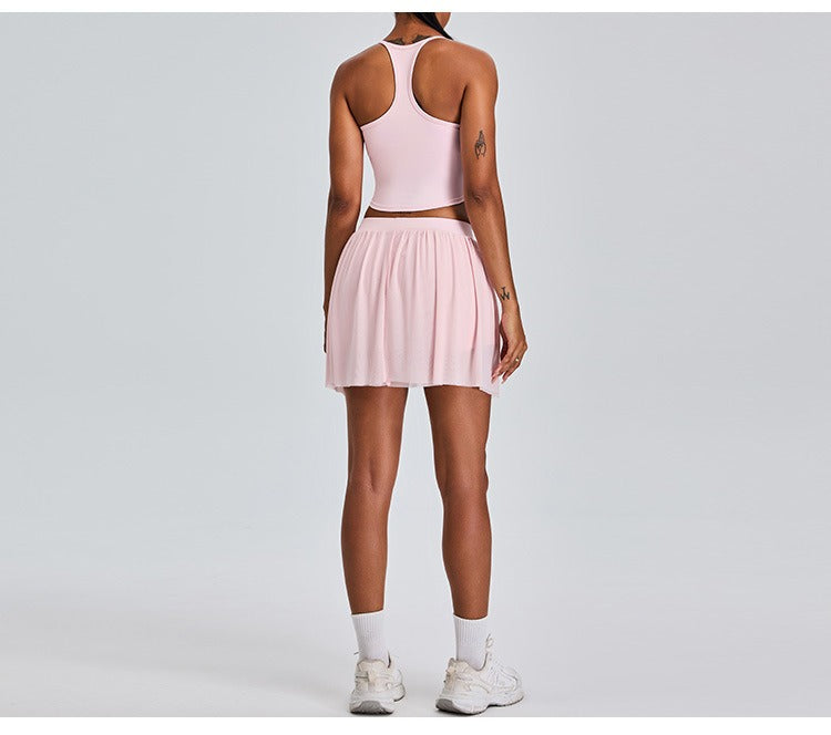 Sapphira Crop Top & Skort Set