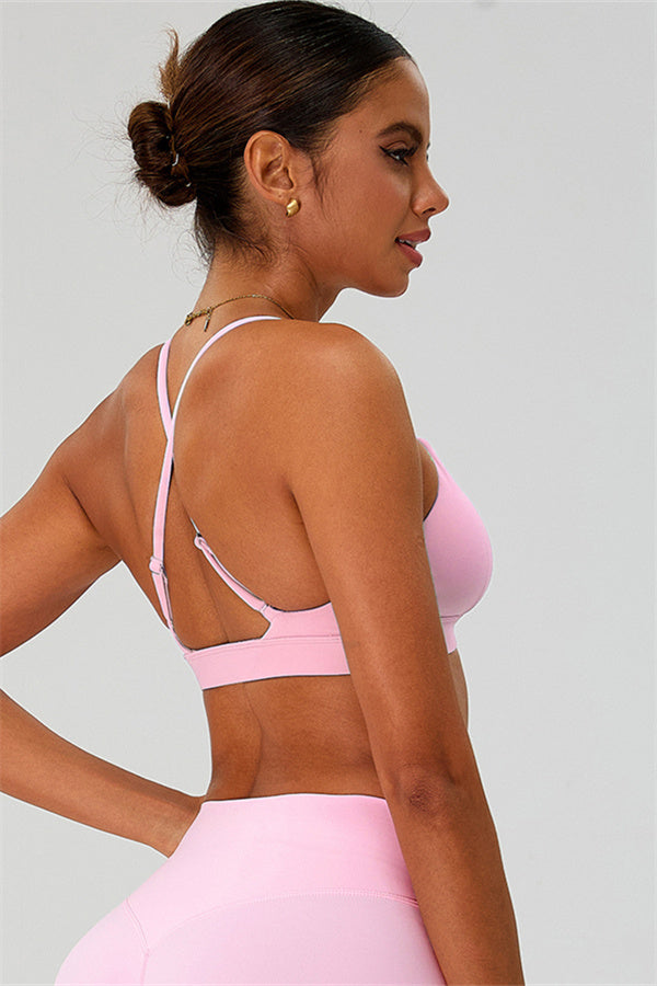 The Ember Sports Bra Crop Top Flared Leggings 3-Piece Set