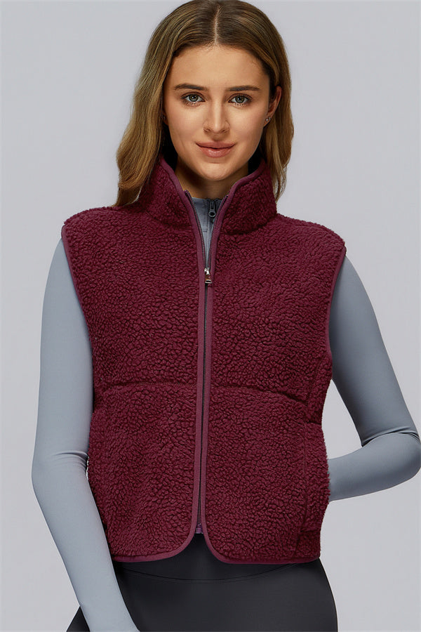 The Elle Form Vest Burgundy