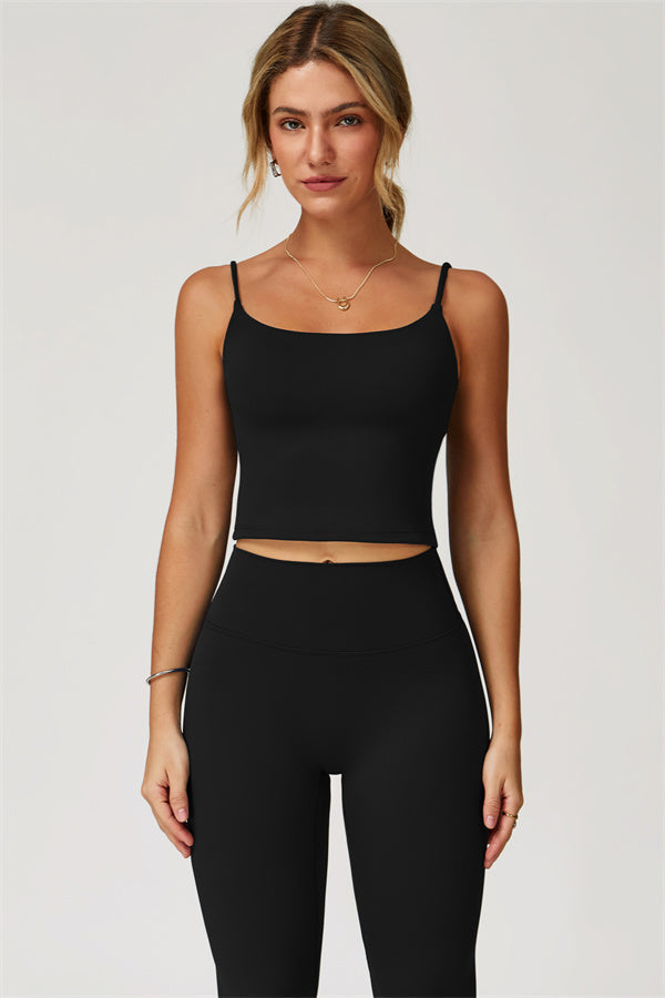 The Agile Crop Top Leggings 2-Piece Set Black