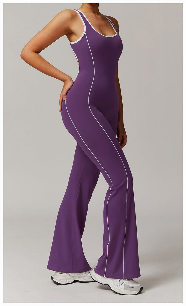 Martha Contrast Flared Jumpsuit