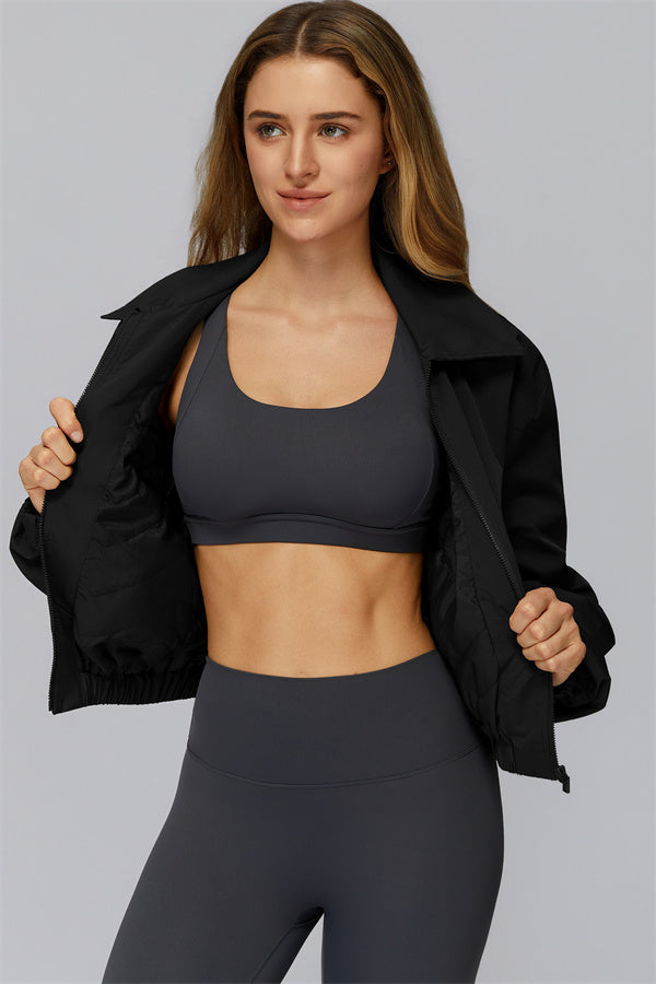 The Elle Form Crop Zip Jacket