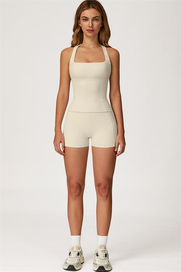 The Glacier Crop Tank Shorts 2-Piece Set