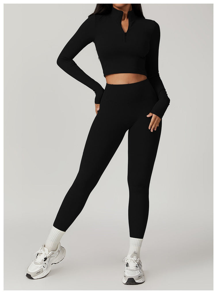 Mira Longsleeve Top & Leggings Set Black