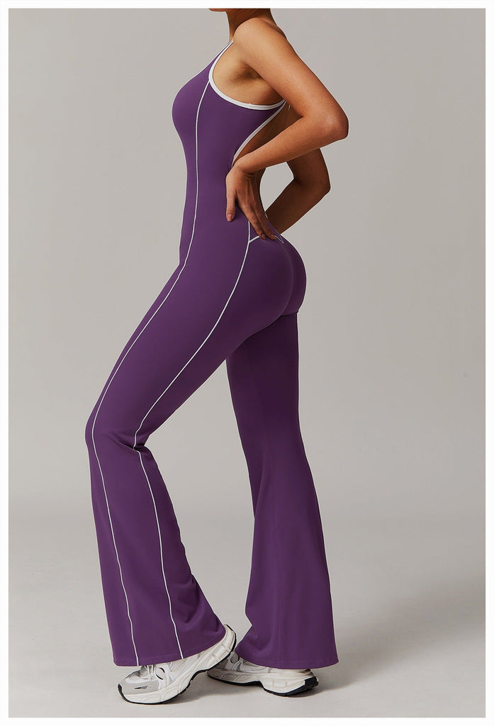 Martha Contrast Flared Jumpsuit