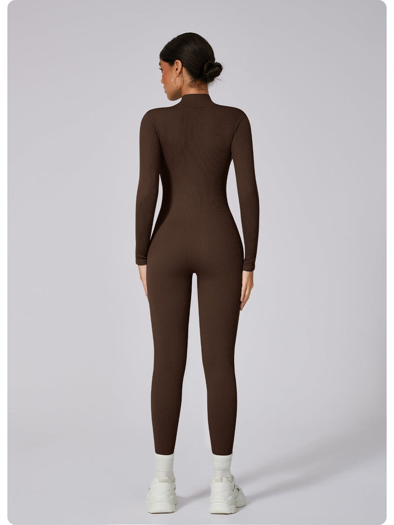 Zip Up Luxe Ribbed Jumpsuit