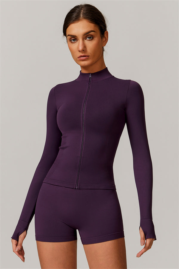 The Nova Luxe Jacket Sports Bra Shorts 3-Piece Set