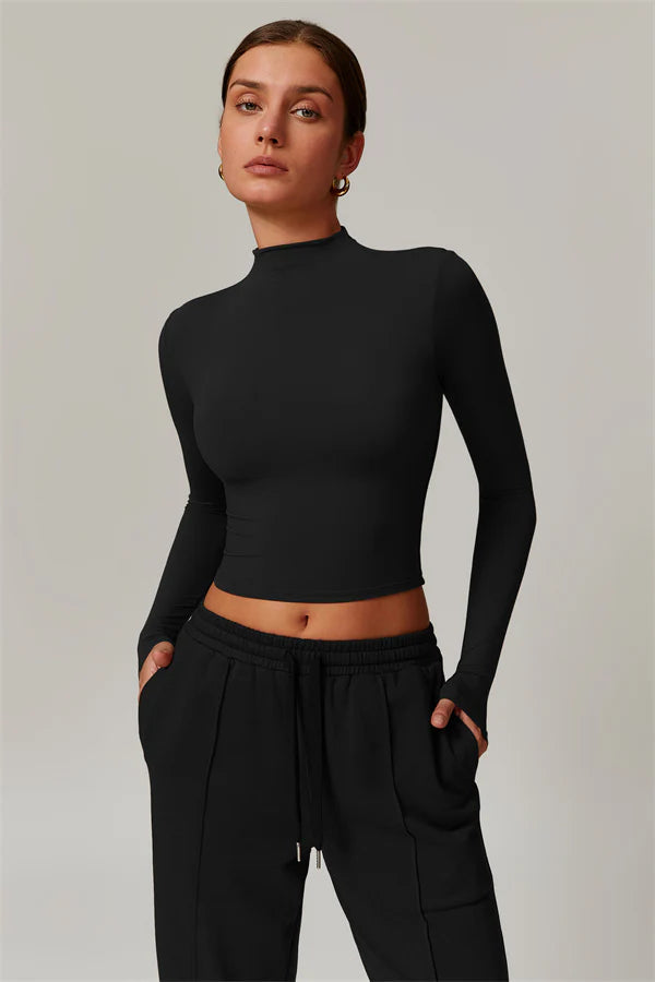 The Motion Crop Top Sweatpants 2-Piece Set Black