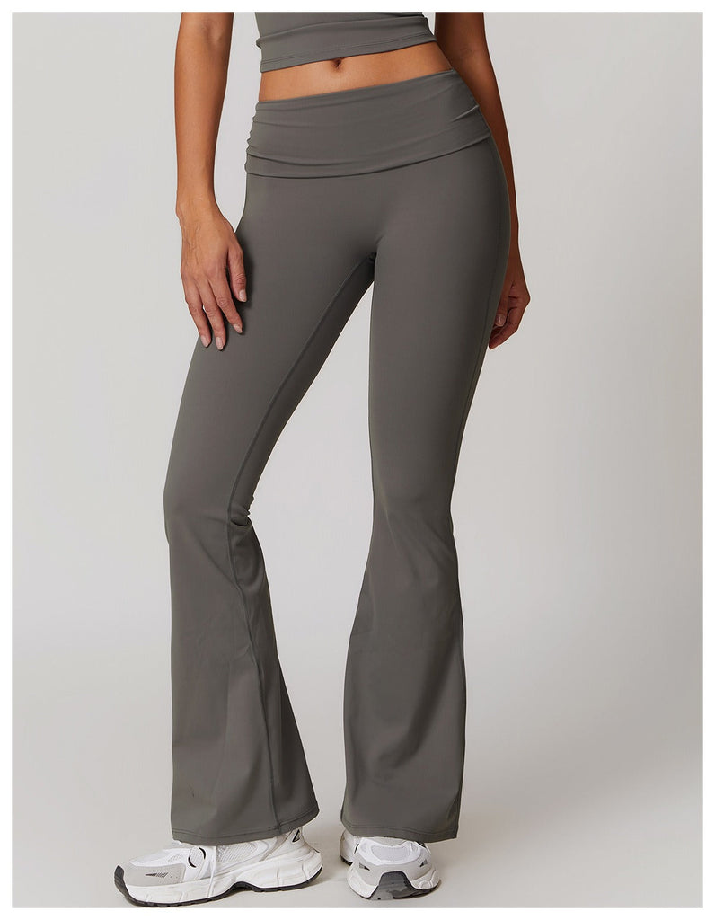 Ayla Folded Flared Bottoms Graphite