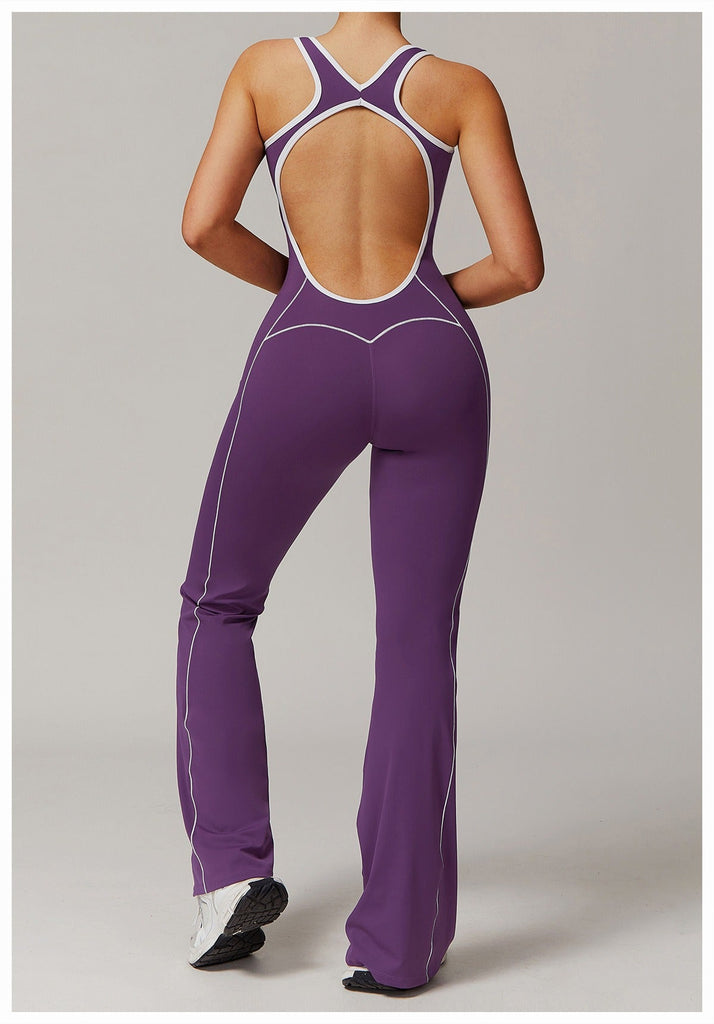 Martha Contrast Flared Jumpsuit